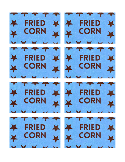 Red Stars and Light Blue Collection Template - Invitation, Menu, and Place cards