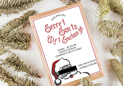 Secret Santa Party Invite - Digital Invite Printable