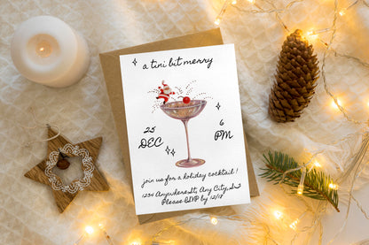 A Tini Bit Merry - Digital Invite Printable