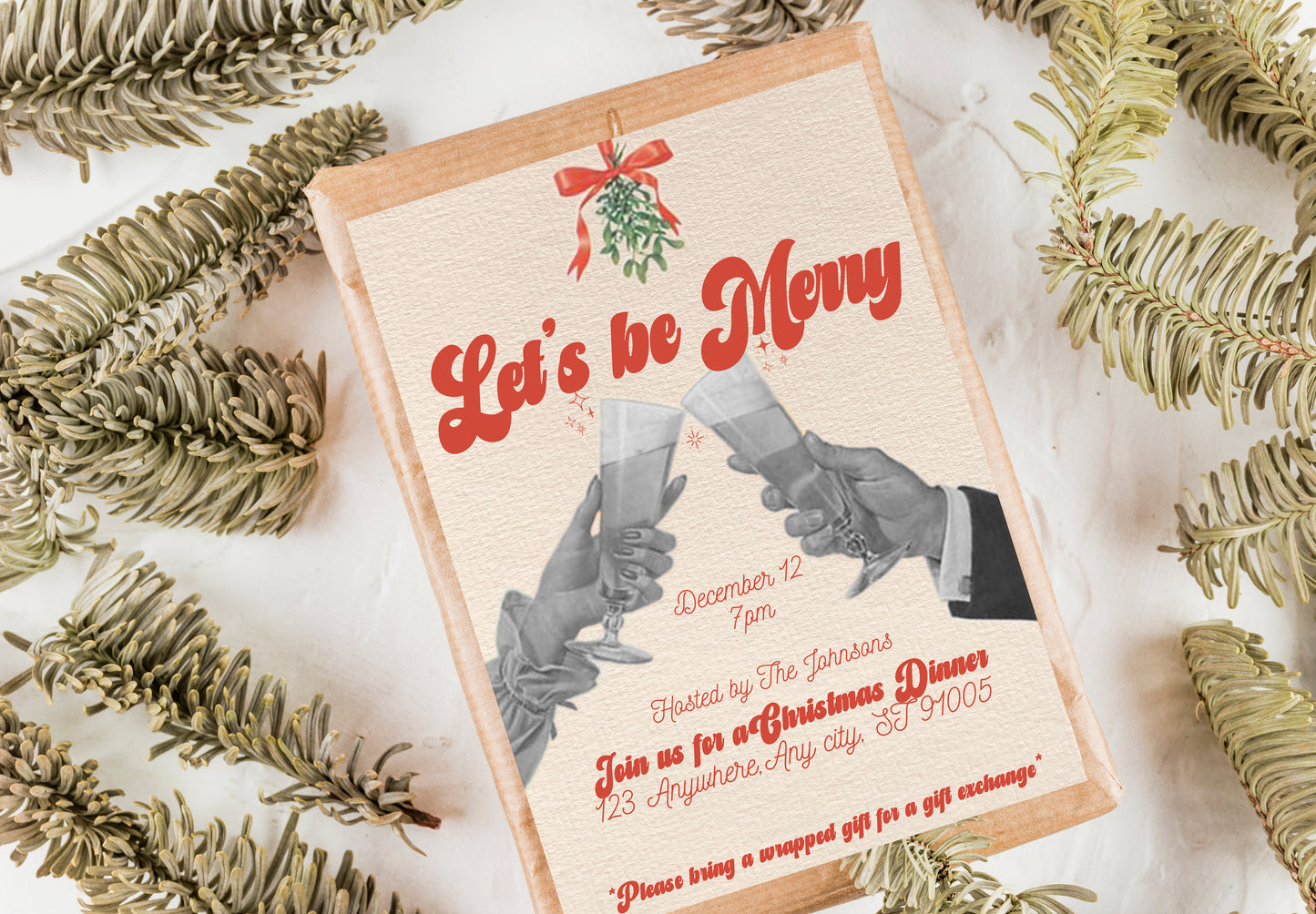 Lets Be Merry - Digital Invite Printable (MW Version)