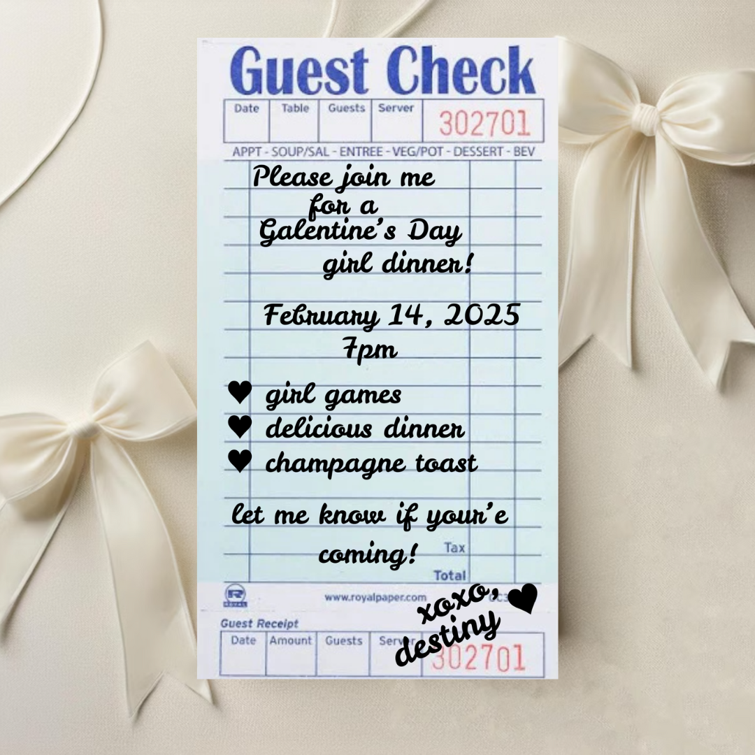 Galentine's Girl Dinner Invitation  - Text Invite