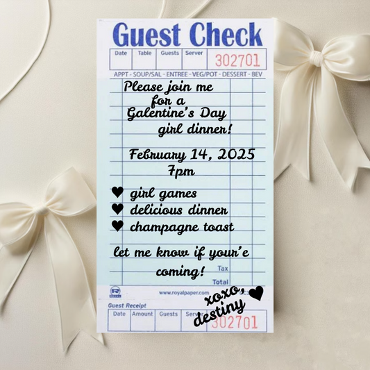 Galentine's Girl Dinner Invitation  - Text Invite