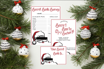 Secret Santa Party Invite - Digital Invite Printable