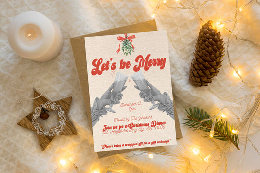 Lets Be Merry - Digital Invite Printable (WW Version)