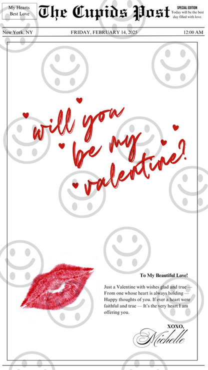 Newspaper Cupid Style eCard