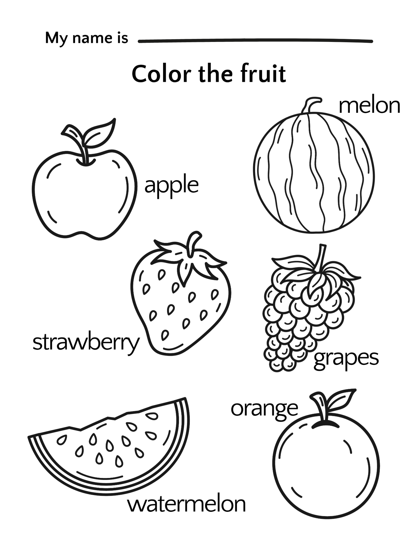 FREE Printable Fruit & Vegetable Worksheets for Preschool, Kindergarten, & Homeschool