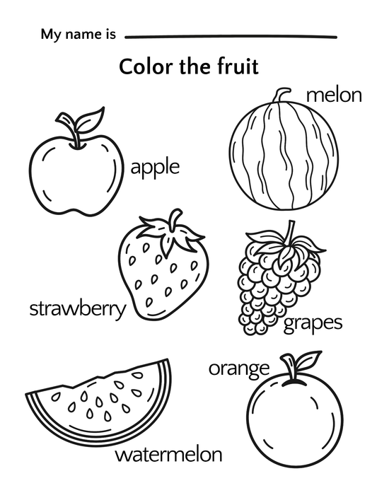 FREE Printable Fruit & Vegetable Worksheets for Preschool, Kindergarten, & Homeschool
